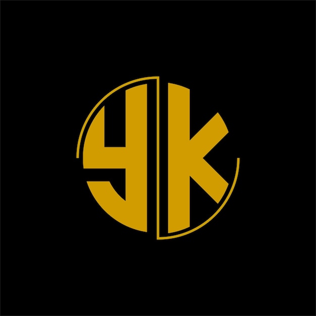 Letter circle logo design 'YK'