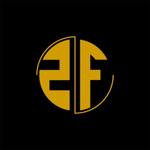 Letter circle logo design 'ZF'