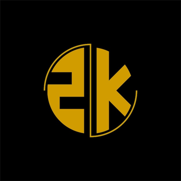 Letter circle logo design 'ZK'