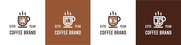 Letter CJ and JC Coffee Logo suitable for any business related to Coffee Tea or Other with CJ or JC initials