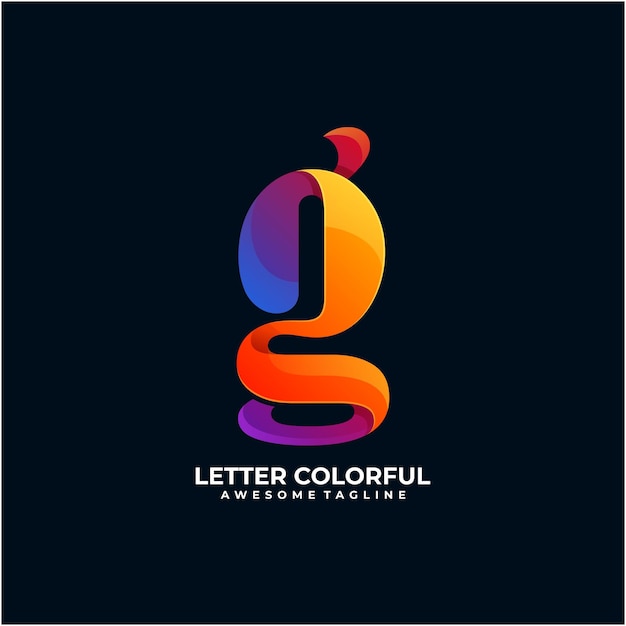 Letter colorful logo design template modern color