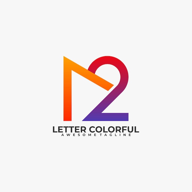 Letter colorful logo design vector modern color