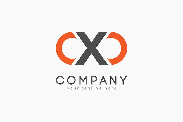 Letter CXC Monogram Logo. simple Geometric style isolated on white background