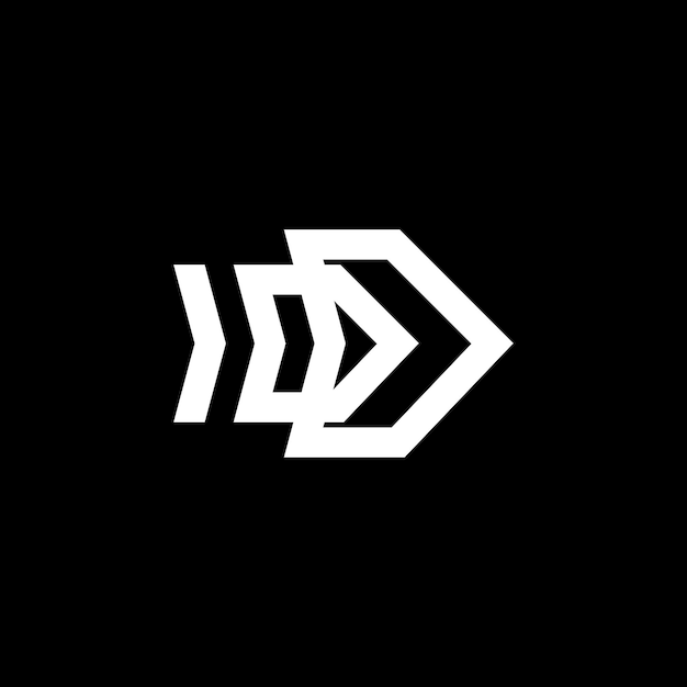 letter D arrow financial logo