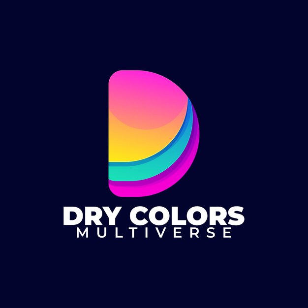 Vector letter d colorful logo