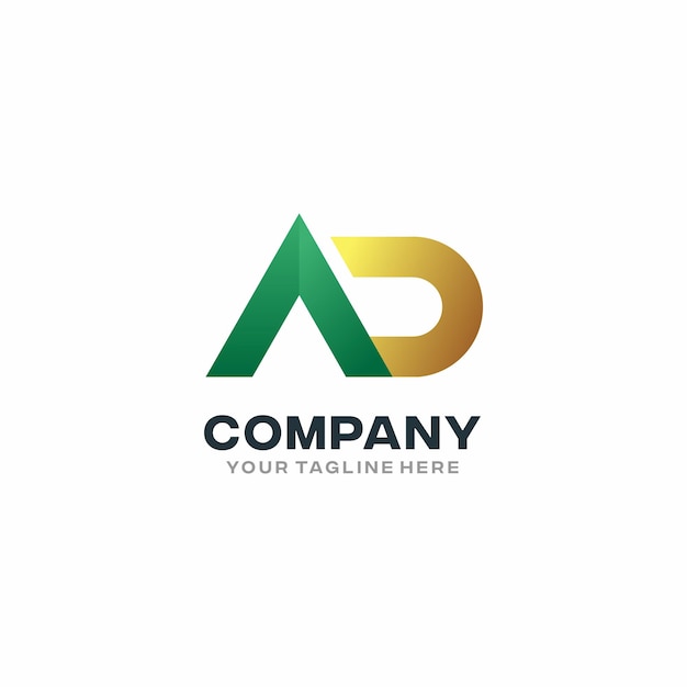 Letter A D Company Logo Template