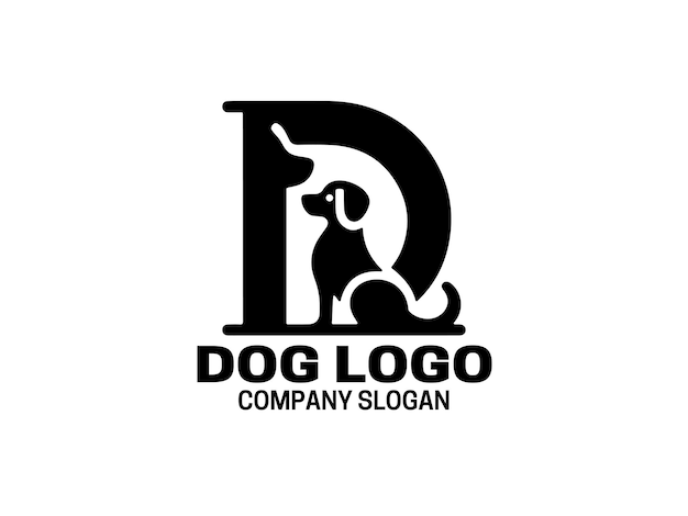 Letter D Dog Logo