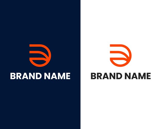 letter d and e modern logo design template