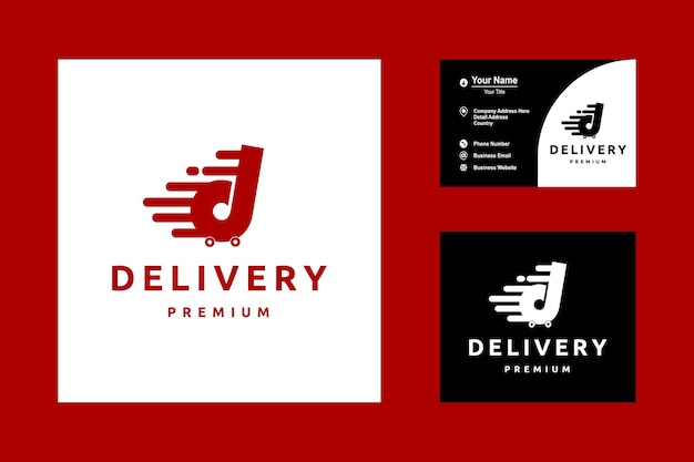 Letter D Fast Delivery Company Icon Logo Vector Design Illustration