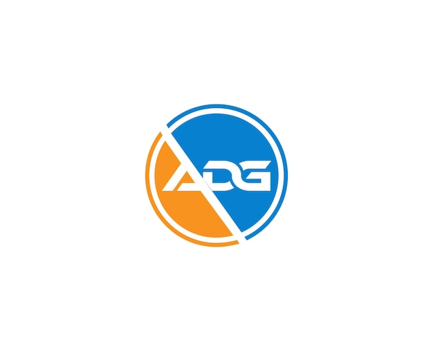 Letter A D G business logo design vector