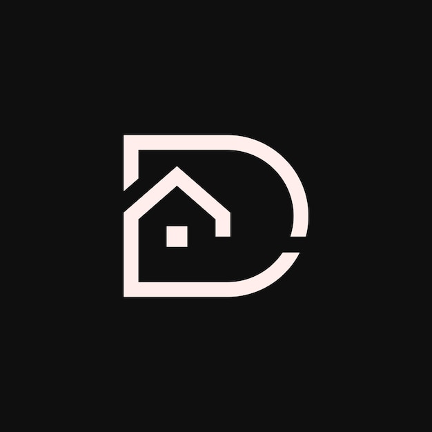 Letter D House logo design