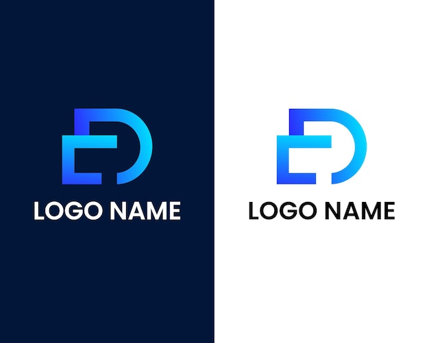 letter d and l modern logo design template