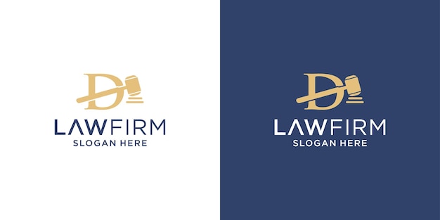 Letter d law firm logo design