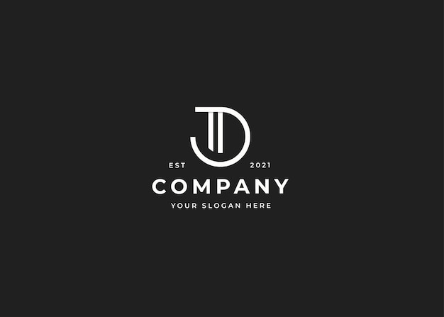 Letter D logo design template