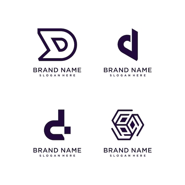 Vector letter d logo design vector with modern creative style concept