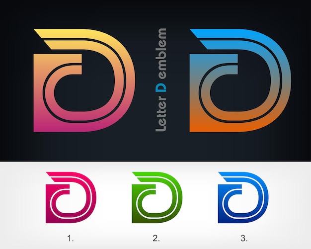 Letter D logo icon design template elements Business technology universal idea Vector illustration