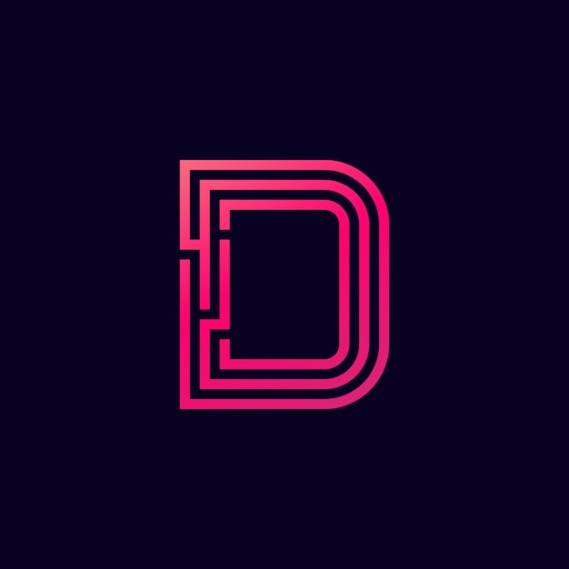 Letter D logo icon design template elements