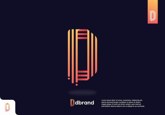 Letter D logo icon design template elements