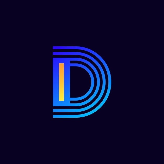 letter d logo template design