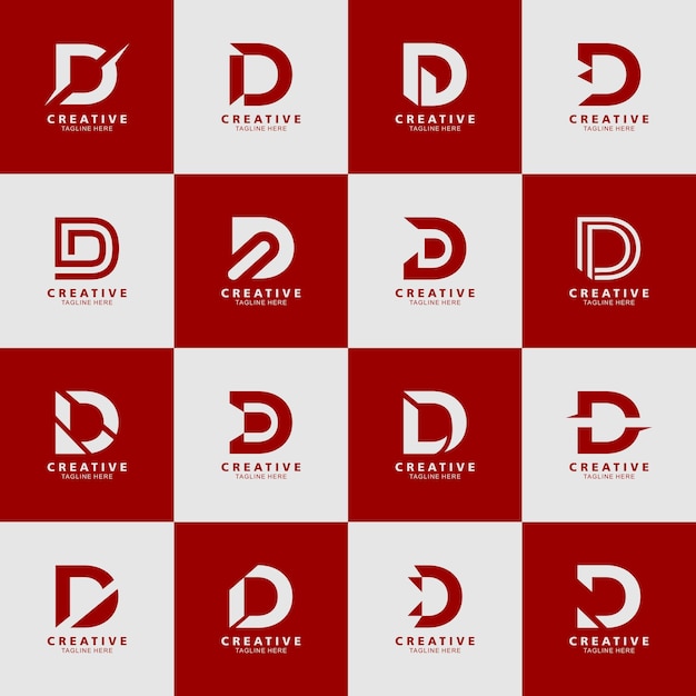 letter d logo vector collection