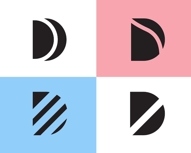 letter D logo with a modern creative concept for the company logo and icon designs