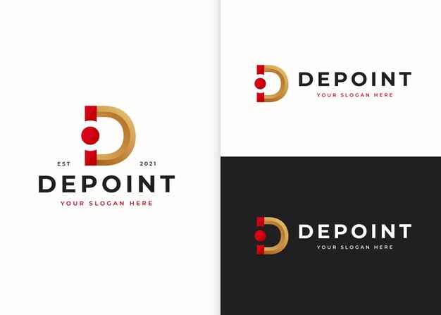 Letter D luxury logo design template. Vector illustrations