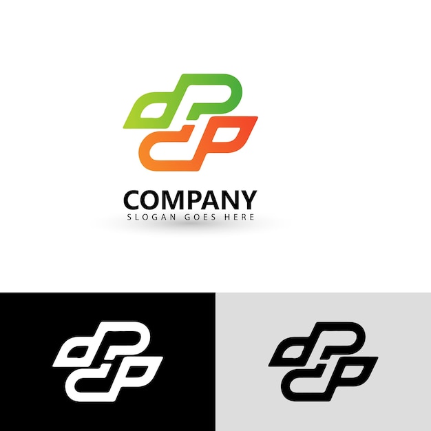 Letter d and p logo design