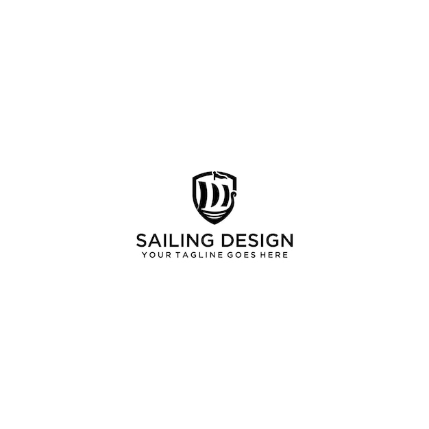 Letter D Sailboat logo design