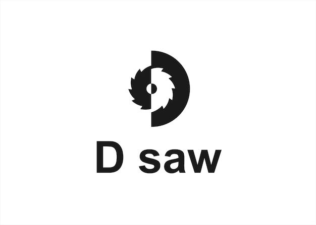 letter d saws logo design vector illustration