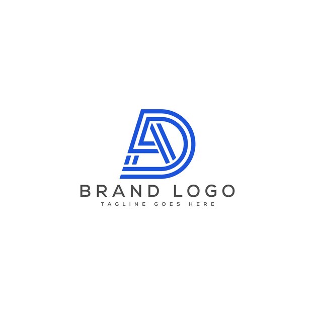 Vector letter da logo design vector template design for brand