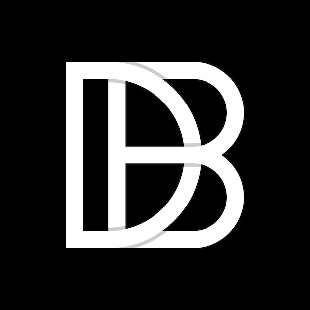 letter DB or BD Logo