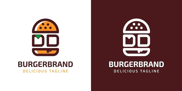 Letter DD Burger Logo suitable for any business related to burger with D or DD initials