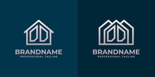 Letter DD Home Logo Set Suitable for any business related to house real estate construction interior with DD initials