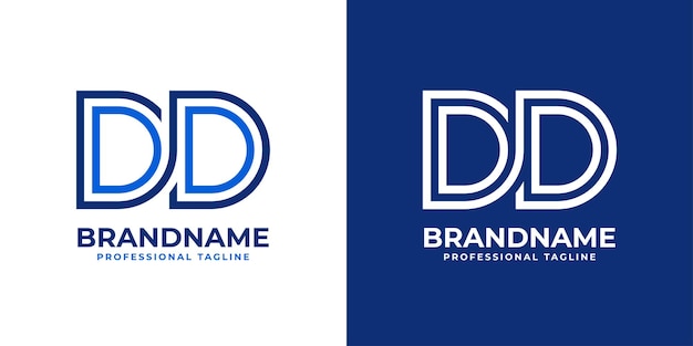 Letter DD Line Monogram Logo suitable for any business with D or DD initials