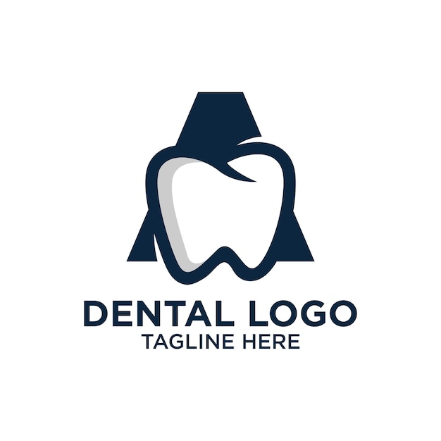 Letter A Dental Logo Design Template Inspiration Vector Illustration