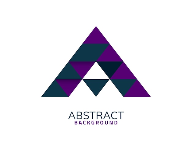 a letter design with a triangle and abstract background