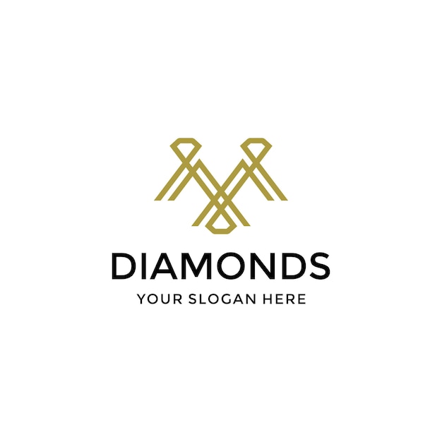 Letter Diamond Logo Design Template Download