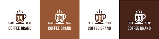 Letter DJ and JD Coffee Logo suitable for any business related to Coffee Tea or Other with DJ or JD initials