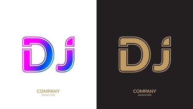 Letter Dj logo design vector template