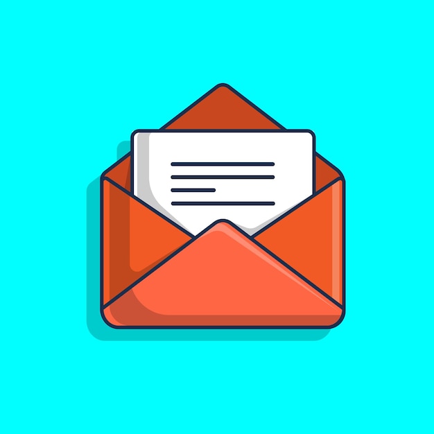 Letter document icon illustration