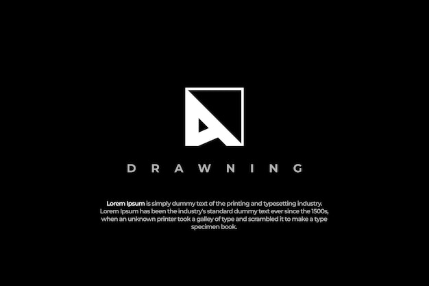 letter a drowning logo monogram