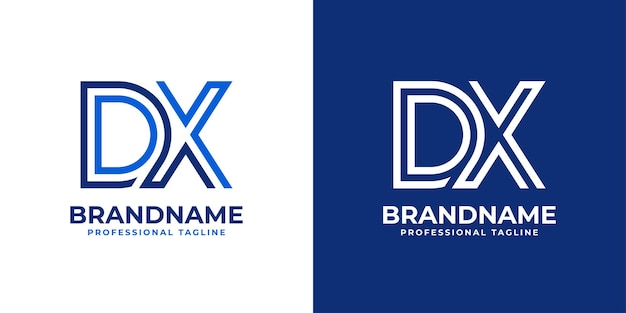 Letter DX Line Monogram Logo suitable for any business with DX or XD initials