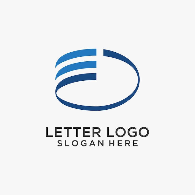 Vector letter e for business logo design