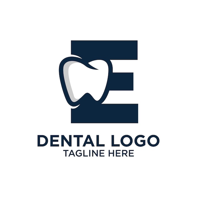 Letter E Dental Logo Design Template Inspiration Vector Illustration