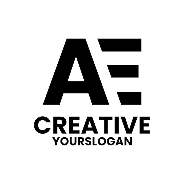 Letter a e logo design