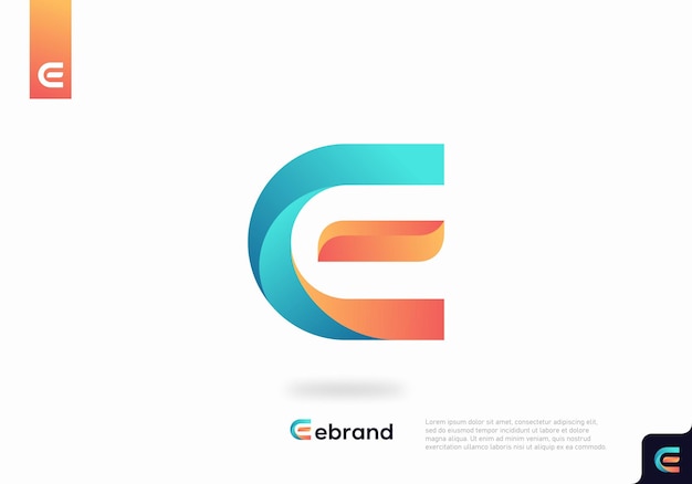 Letter E logo icon design template elements