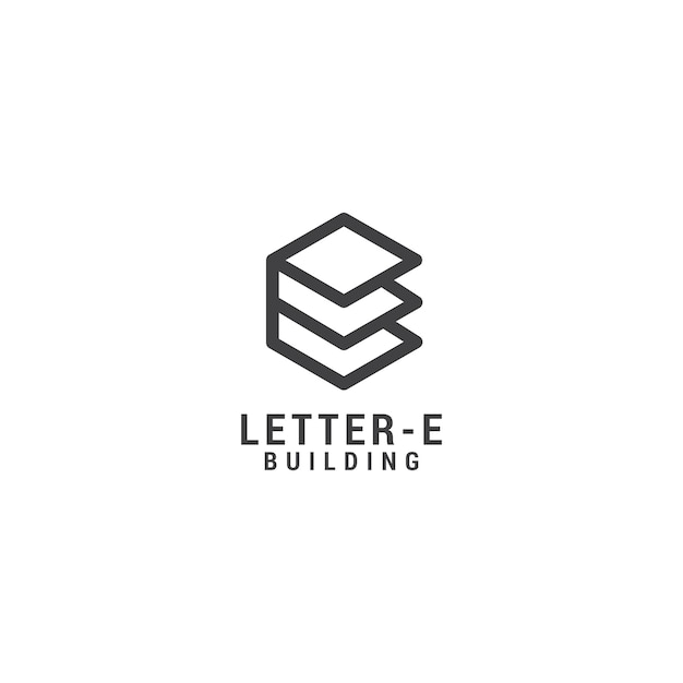 Letter e logo icon design template luxury premium vector