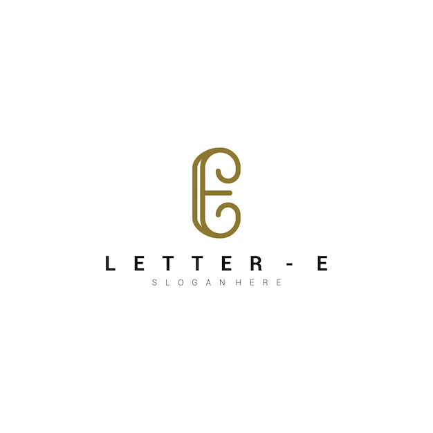 Letter e logo icon design template Premium Vector