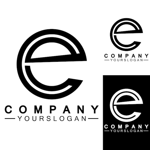 Letter E logo icon design template