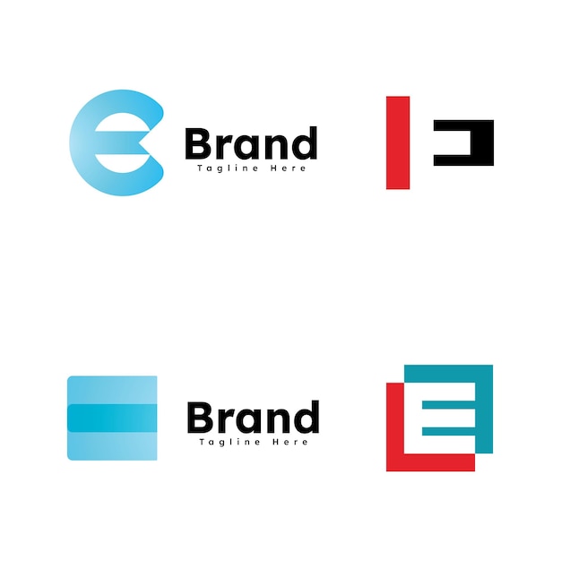 Vector letter e logo icon design vector template